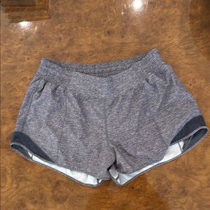 Lululemon Athletica Gray Athletic Shorts with Sporty White Accents